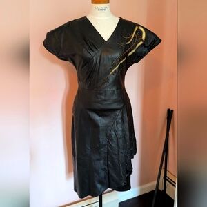 Vintage 80's leather dress